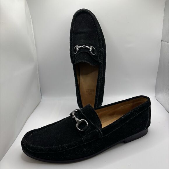 Peter Millar Suede Loafer Mens 10 Black Formal Business Brazil Horsebit Leather main image 7